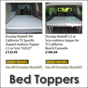 VW California Mattress Toppers